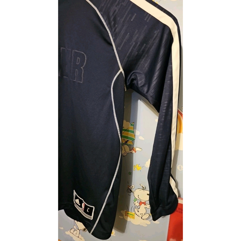 Denver Nuggets Adidas Warm Up Shirt Men’s Large Blue NBA Long Sleeve ClimaCool - Picture 6 of 16